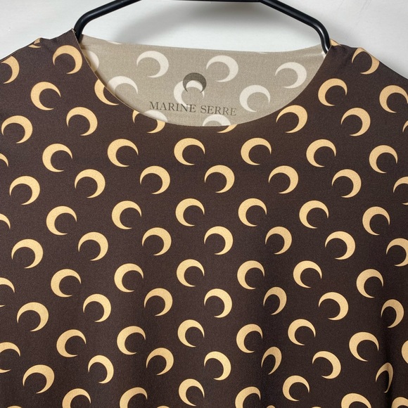 Marine Serre Brown and Cream Long Sleeve Top - Picture 5 of 11